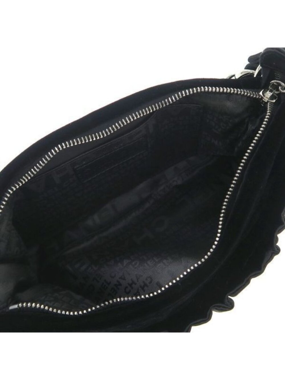 Chanel Bellows Satin Chain Clutch